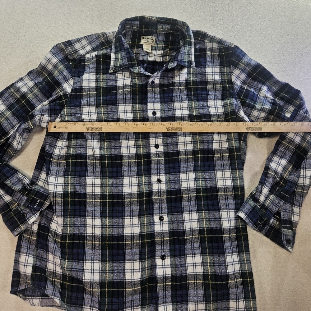LL Bean Plaid Flannel Shirt Men's XL Traditional Fit Cotton - Picture 4 of 6